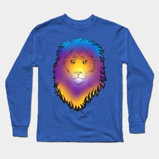 Colorful Lion Portrait Long Sleeve T-Shirt